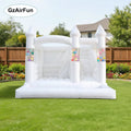 New White Inflatable Bounce House With Slide for Kids Party With Balloon Blow Bouncy Castle Event Hire Bounce House for Parties