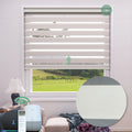 Customized Alexa Smart Electric Motorized Zebra Roller Blinds for Automatic Blackout Shades