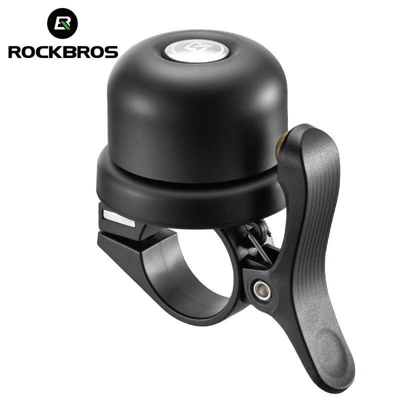 ROCKBROS Bicycle Bell Retro Bell Bronze Airtag Safety Ultra Loud Mountain Bike Portable Safety Bicycle Bell