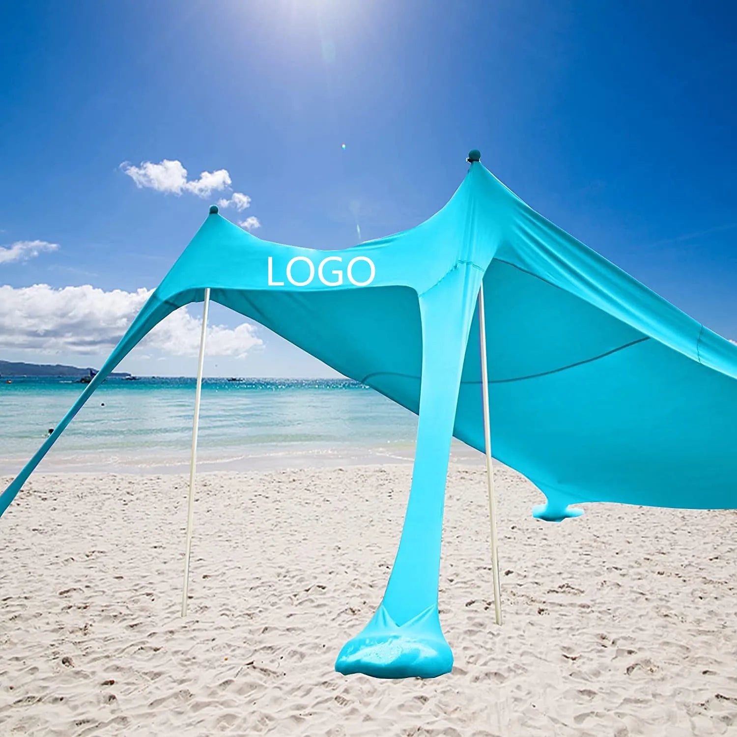 Woqi Rainproof Outdoor UV Protection Camping Sunshade Foldable Beach Tent Sun Shelter Rain Fly Tarp