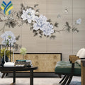 Custom 3D Mural Wallpaper Modern Interior Wall Panels Bedroom Restaurant Waterproof Flower Birds Soundproof Interior Decoration