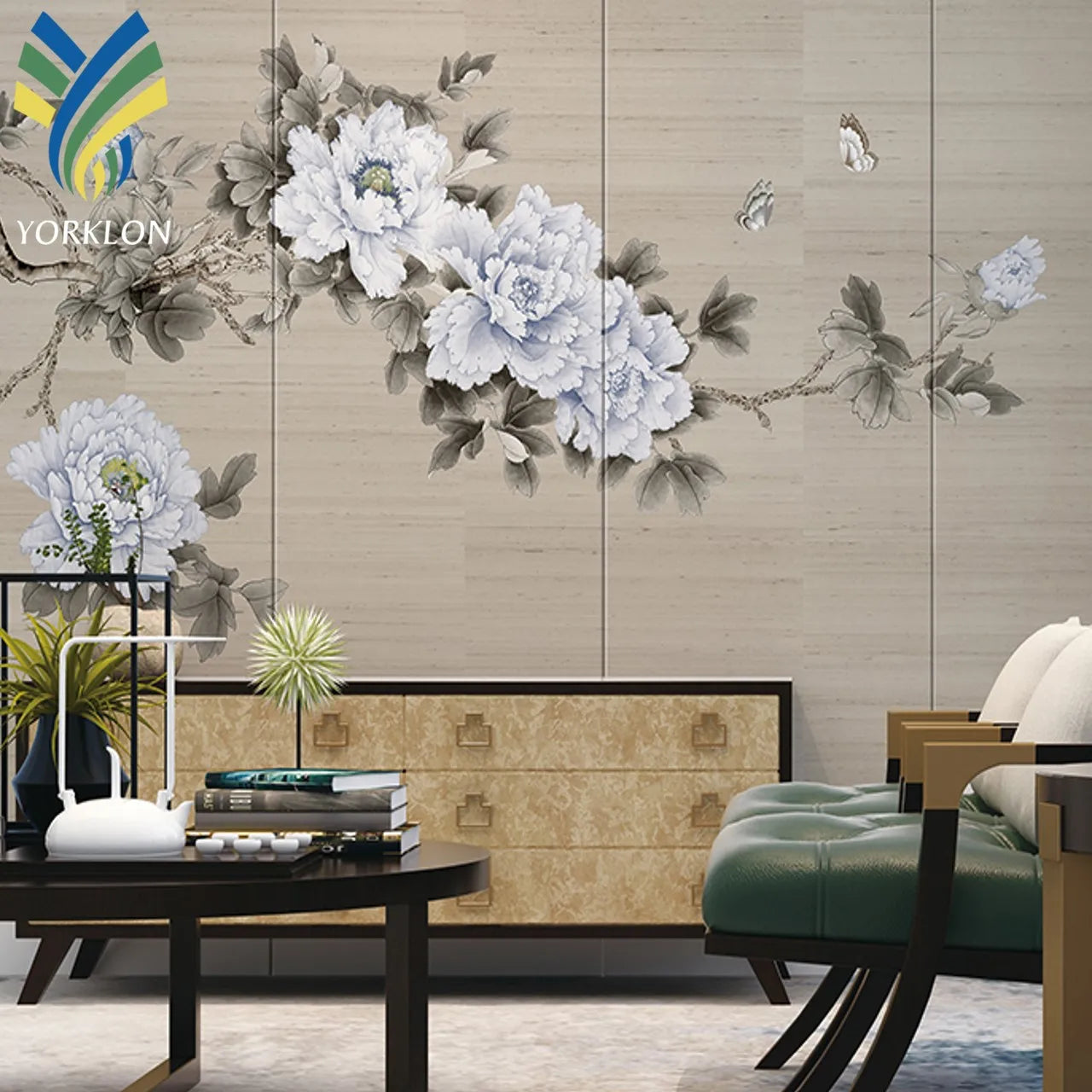 Custom 3D Mural Wallpaper Modern Interior Wall Panels Bedroom Restaurant Waterproof Flower Birds Soundproof Interior Decoration