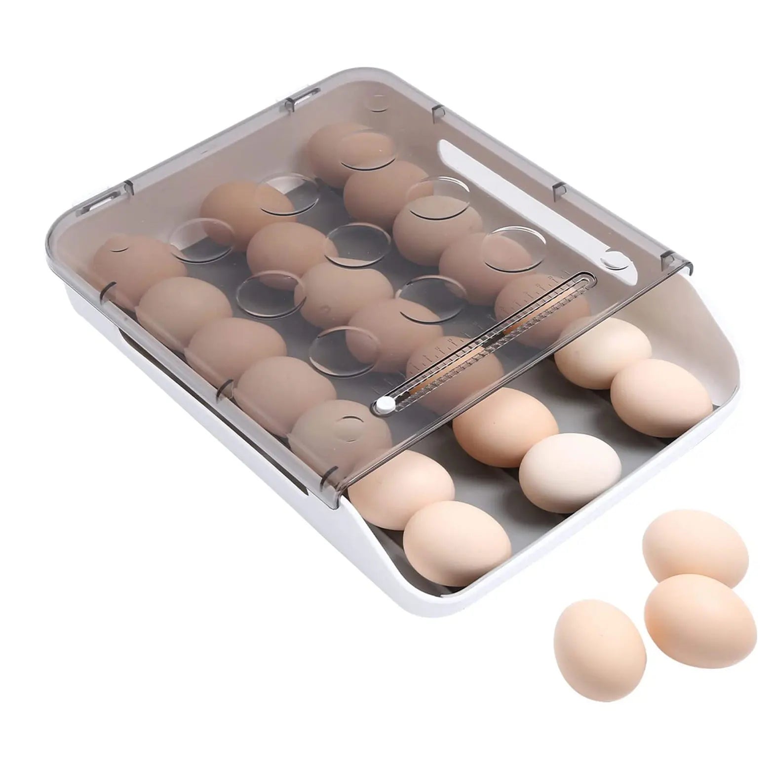 Drawer Type Automatic Scrolling Storage Containers Fresh Egg Finishing Thickened Large Capacity Egg Tray Organizer Storage Box
