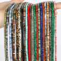 4x2mm Wheel Shaped Flat Round Disc Heishi Stone Beads Loose Rondelle Spacer Beads for Jewelry Making Bracelet