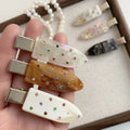 SAIYII New Arrival 6cm Girls Mini Bangs Hairpin Cellulose Acetate Eco Luxury Fashion Diamond Handmade Hair Accessories Clips