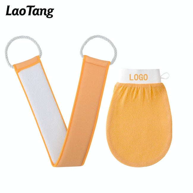 Natural Long Viscose Back Exfoliating Belt Body Skin Cleansing Viscose Scrubber Loofah Strap Belt
