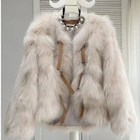 Spot New Products Elegant Casual Wear British Style Fox Fur One Fur Coat Fashion Temperament Popular Short Coat