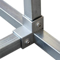 Aluminum Tube Handrail Connectors Outlet 4 Way Through Structure Tube Clamps Square Head Casting Techniques