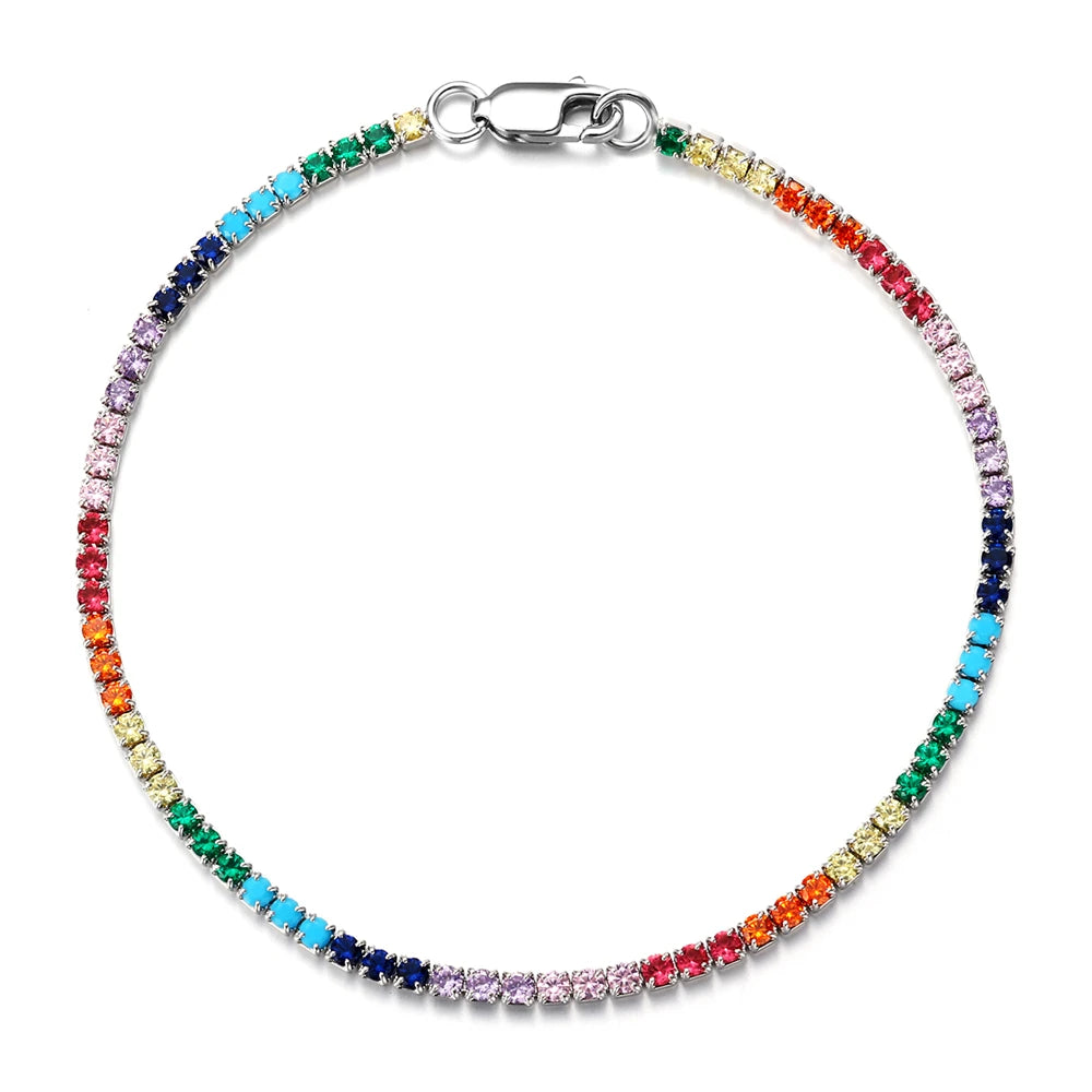 Women New Trendy Colorful 925 Silver Sterling Bracelets Manufacturer