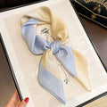 2025 Women's Color Blocked Small Square Silk Scarf Lightweight Polyester Neck Guard for Spring Autumn Winter Matches Shirts