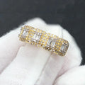 Custom Ring Karat 925 Sterling Silver Pass Diamond Tester Baguette Cut VVS Moissanite Woman Ring Iced Out Fine Jewelry Ring