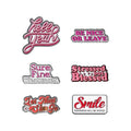 Pink Inspirational Phrase Motivational Saying Badge Satiric Saying Enamel Pins MegaBDM