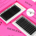 XIUSUZAKI Wholesale Flare Lash C D Curl 8-25mm Russian Volume Eyelash Extension 0.07mm Cilia Silk Individual Lash Trays