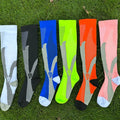 Hot Sale Men's Compression Soccer Socks Custom Logo Over Knee Long Knitted Football Socks Non-Slip Feature for Summer Sports