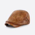 Unisex X1703 Leather Baker Hat Beret Cap with Image Style for Men Four Seasons Casual Outdoor Use
