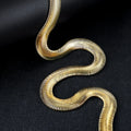 Tarnish Free 18k Gold Plated Stainless Steel Jewelry Herringbone Chain Necklace Waterproof PVD Gold Flat Snake Chain Necklace