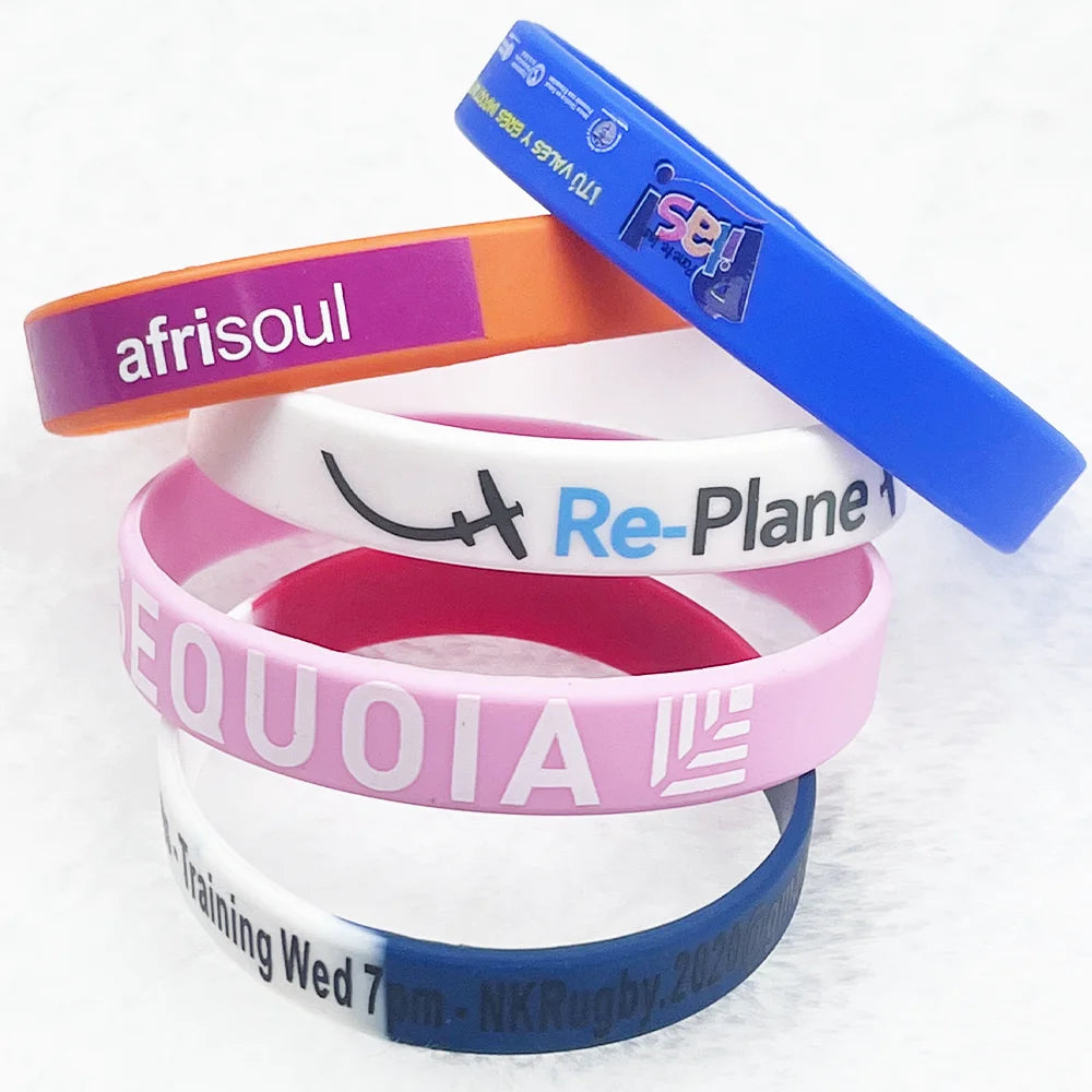 Wholesale  Luminous Printing Silicone Wristband Promotional Silicone Faith Wristband Silicone Glow Wristband