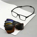 TR90 Magnetic Clips on Sun Glasses Frame 5 in 1 Clip Newest Luxury Custom Mirror Leg Neck Designed ToPrevent Falling Off