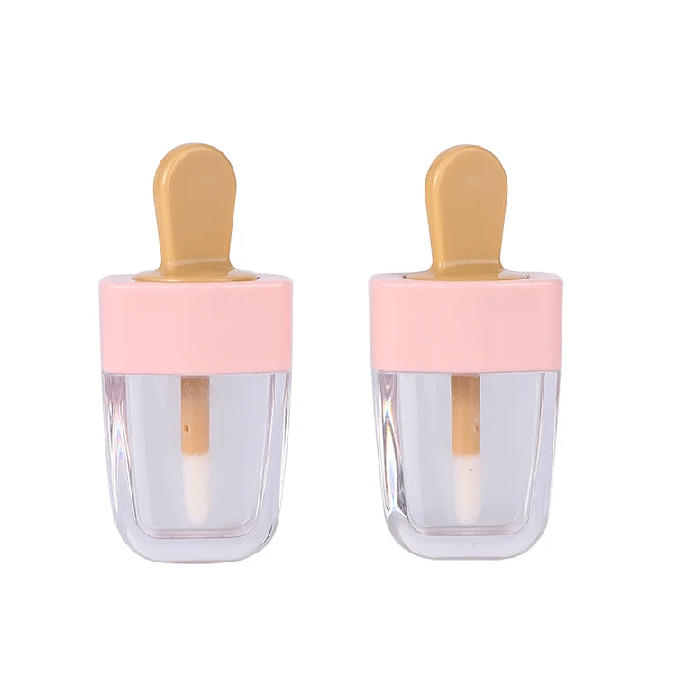 Creativity Cute Popsicle Shape Pink Color Empty Lip Gloss Glaze Wand Tube