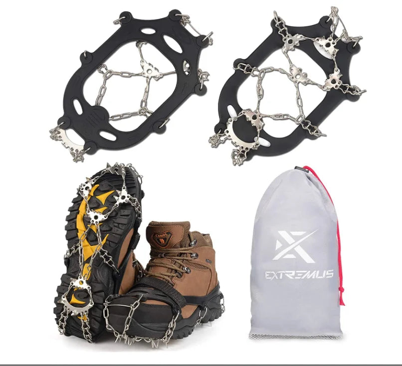 Anti Slip Hiking Climbing Snow Spikes Crampons Cleats Chain Claws Grips Shoes