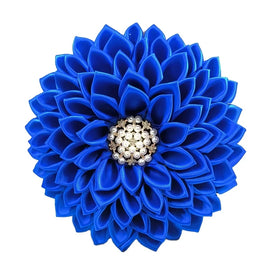 Large Gorgeous Blue Elegant Pearl Petal Corsage Flower Brooch Pins for Women-Wedding Party Gift