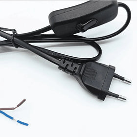 EU Power Cord 1m 1.8m 220V Pigtail Electric Cable Euro Plug Power Supply Cable for Extension Sockets Outlet Lamps