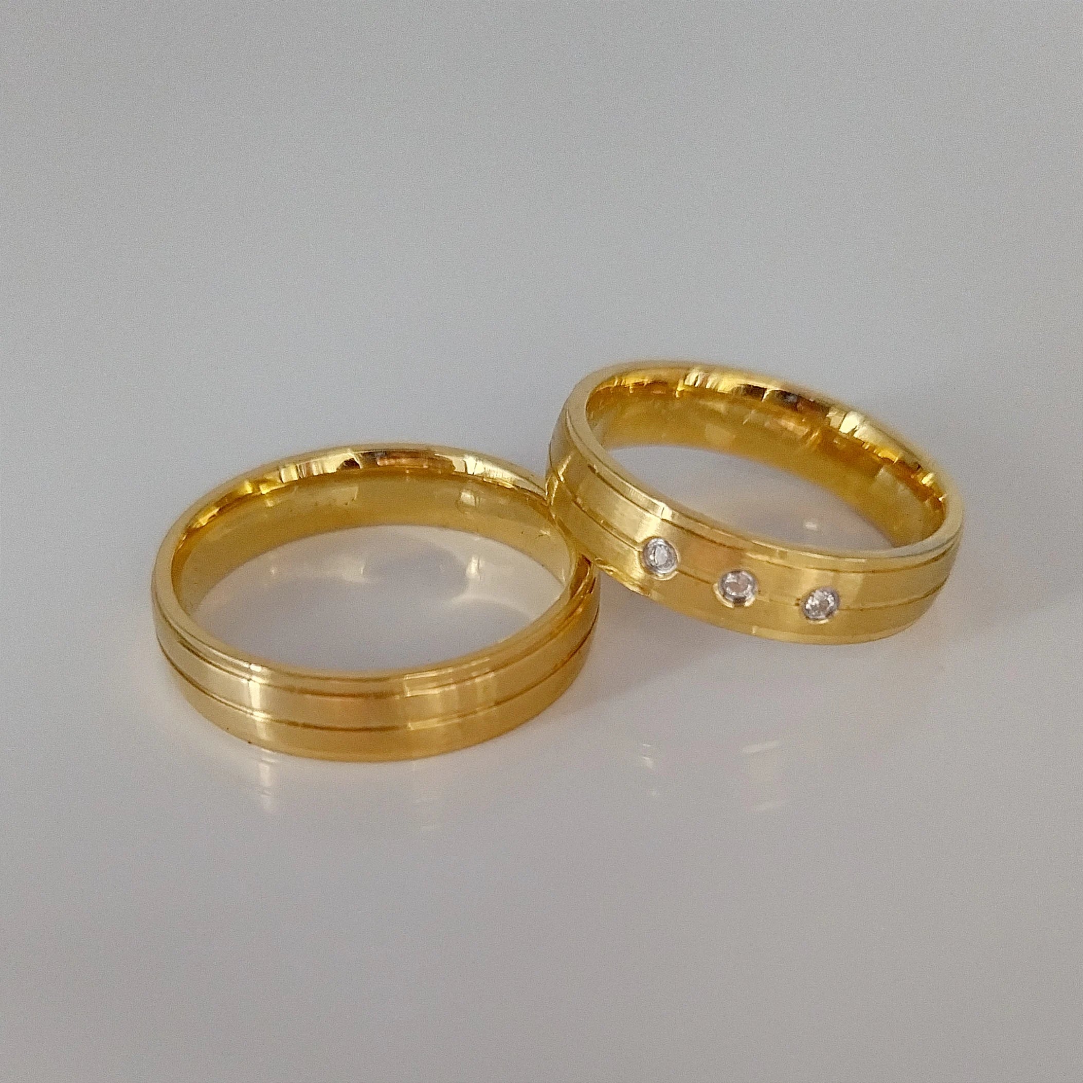 Latest Designer Western 18k Gold Plated Jewelry Wedding Rings Couple Sets Wholesale Prices Bague Anillos Eheringe Anel Dames