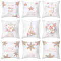White Snow Pillow Covers New Year Gift Cushion Cover for Home Sofa Decorative Christmas Throw Pillowcases 45*45cm
