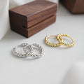 VIANRLA 925 Sterling Silver 12mm Minimalist Croissants Gold huggies Earrings