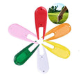 Custom Logo Plated Metal Golf Divot Tool and Pitch Fork Featuring a Unique Design with a Plastic Blank Base