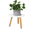 Mid Century Modern Indoor Plant Stand Tall Wood Plant Table with Bohemian Design Small Side Table End Table for Flower Pots