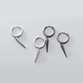 Mens Hip Hop Cone Spike Pendant Black Earings Punk Hoop Earrings 925 Sterling Silver Fashion Jewelry for Women
