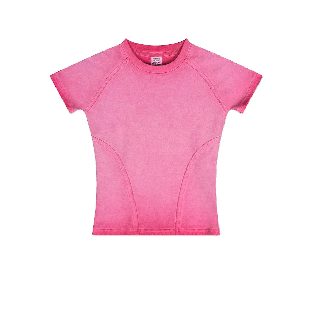 DCY Y2K Clothing Digital Printing Solid Thick T-ShirtScoop Neck T Shirt for WomenSublimation T Shirts Blank