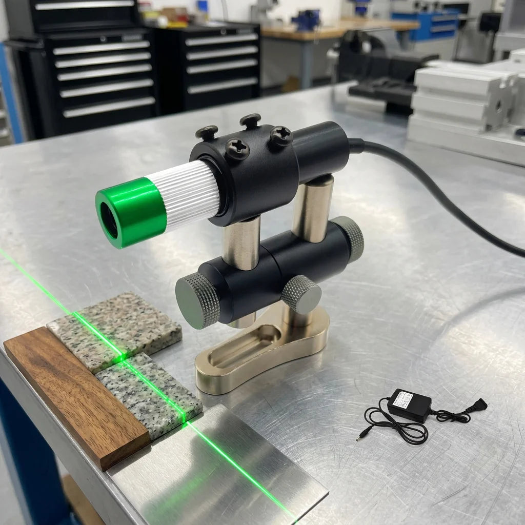 Laser Equipment Parts Adjustable Focusing D16mm 520nm 50mW Glass Lens CW Industrial Machine Green Line Laser Module