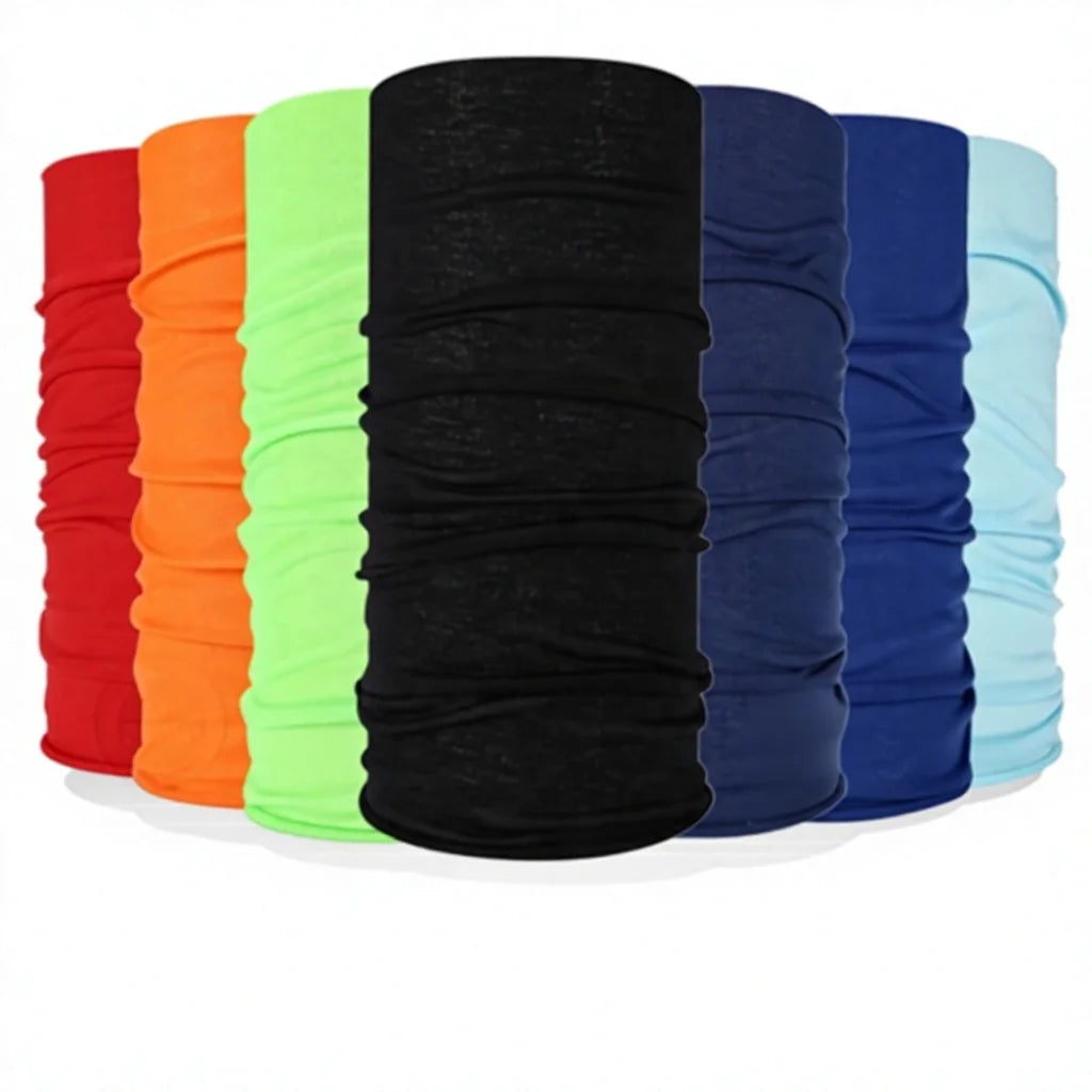 Cheap Multi-function European American Style Unisex Solid Color Black n Yellow Blank Cloth Tube Bandana Face-shield Face Covers MegaBDM