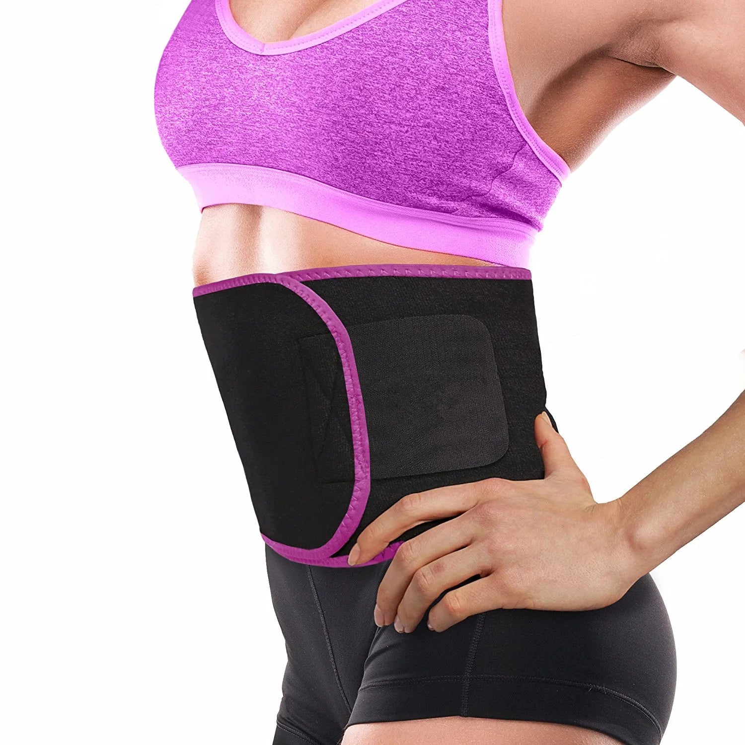 Men and Women Rose Red Customized Adjustable Neoprene Waist Trainer Waist Trimmer Slimmer Belt