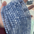Cross-Border Wholesale Aquamarine Loose Beads Round Beads Semi-Finished Bracelet Diy Jewelry Accessories