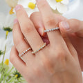 Starsgem Wedding Band Ring Round Shape Stone Lab Grown Diamond 9k 10k 14k 18k Gold Ring
