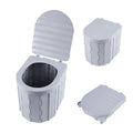 Portable Mini Outdoor Caravan Camp Toilet Emergency Potty with Removable Outhouse Foldable Lid Modern Design for Elderly Trips