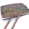 Wholesale Crystal Decoration Accessory Rhinestone Drawstring Hot Fix Trim Chain Glitter Rope Trims