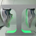 Customize Magnetic Levitation Floating Two Shoe Display Racks with Led Light for Advertisement