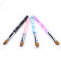 Double-ended Nail Dotting Pen UV Gel Brush Nail Art Point Drill Drawing Tools 100% Kolinsky French Brush Size #6 for Nail Salon