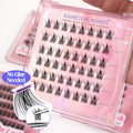 Pre Glued Self-adhesive Lashes Custom Logo XL Lash Tray Diy Cluster Press on Eyelash Extension With clear Lash Band