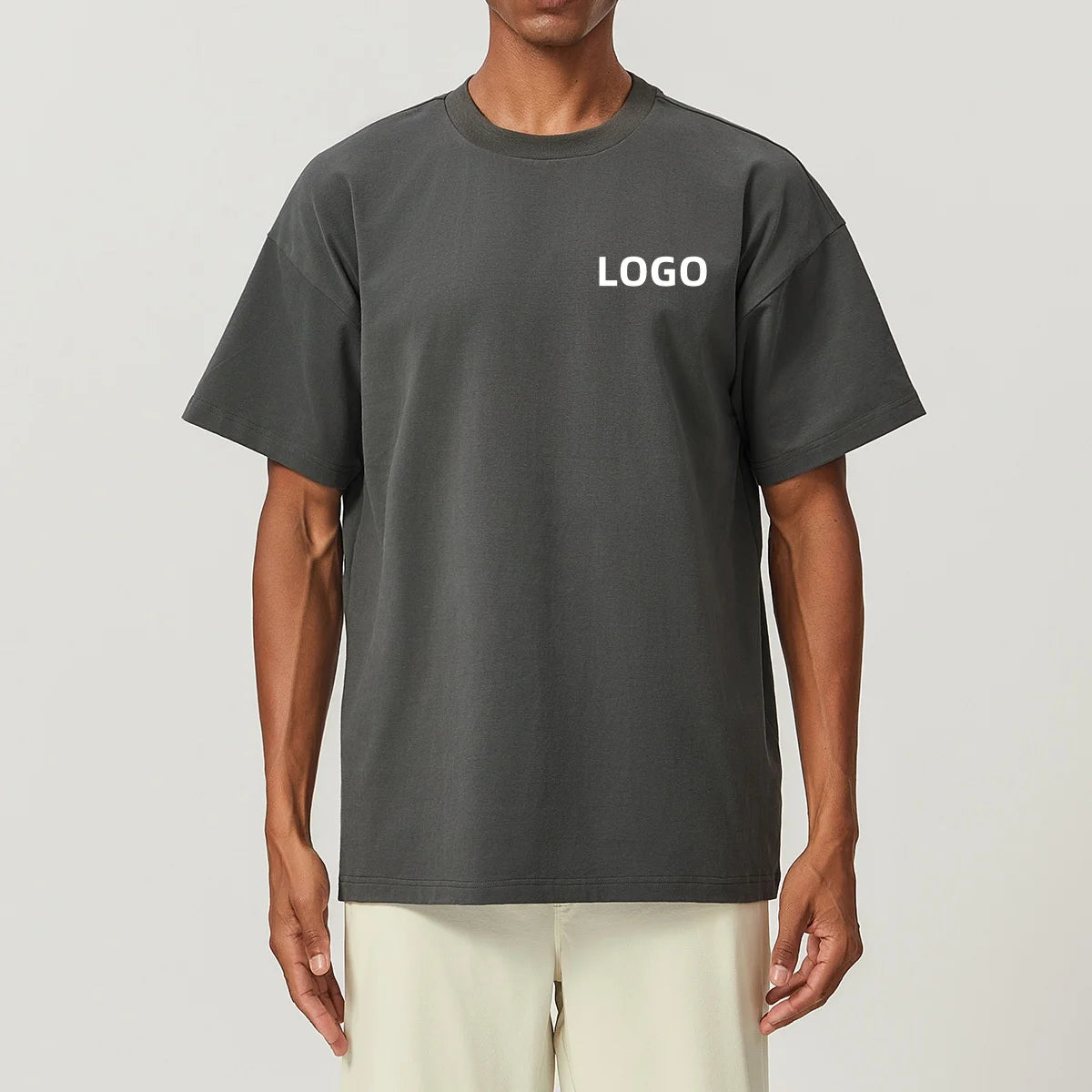 Soft Cotton Sweat-Wicking Skin-friendly Breathable Sports T-shirt Loose Casual City Walk Men's Running Fitness Top