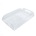 Clear Acrylic Serving Tray Paper Tray with Insert Lucite Tray with Handles