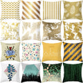 Gold Leaf Geometric Cushion Cover Soft Throw Pillow Case Decorative Sofa Pillowcase for New Home for Graduation Celebration