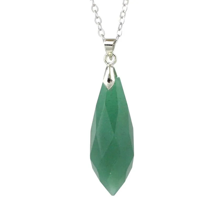 HZ Christmas Ornaments Green Aventurine Crystal Pendants Healing Crystal Pendant for Girlfriend Crystals