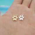Tiny Small Fashion Silver & Gold Dog Lover Paw Print Pendants Charms Animal Jewelry