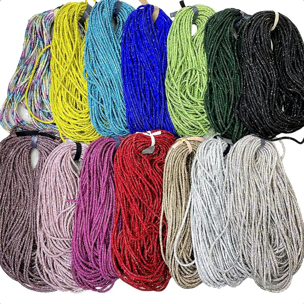 Horae S589 New Hotselling Diamond String 6mm Round Crystal Rope Rhinestone Hoodie Strings with 12 Facets for Bags & Shoes