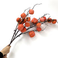 Professional Factory Artificial Persimmon Fruit Bunch Decorative Simulation Berry Artificial Fruit for Party Wedding Decoration
